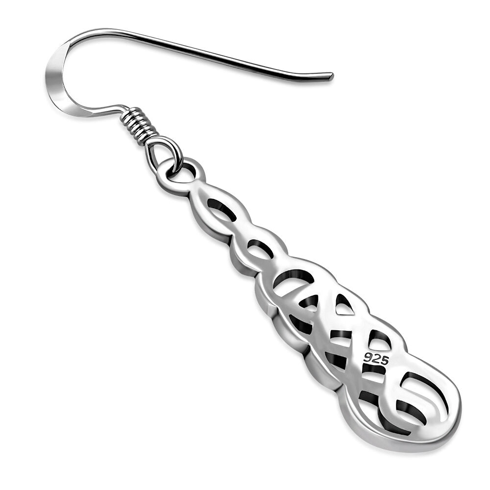 Celtic Knot Earrings-  Elongated Looped Knot
