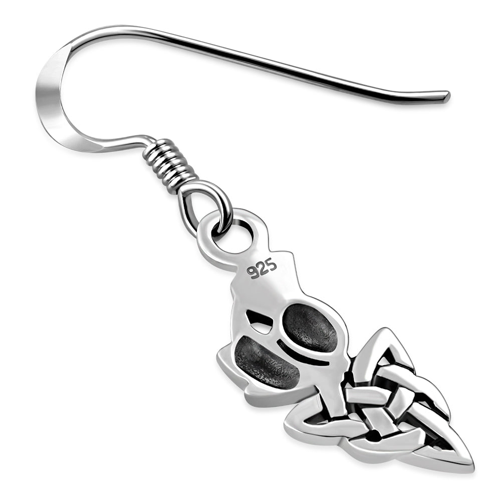 Scottish Thistle Earrings - Small Celtic Knot Roots