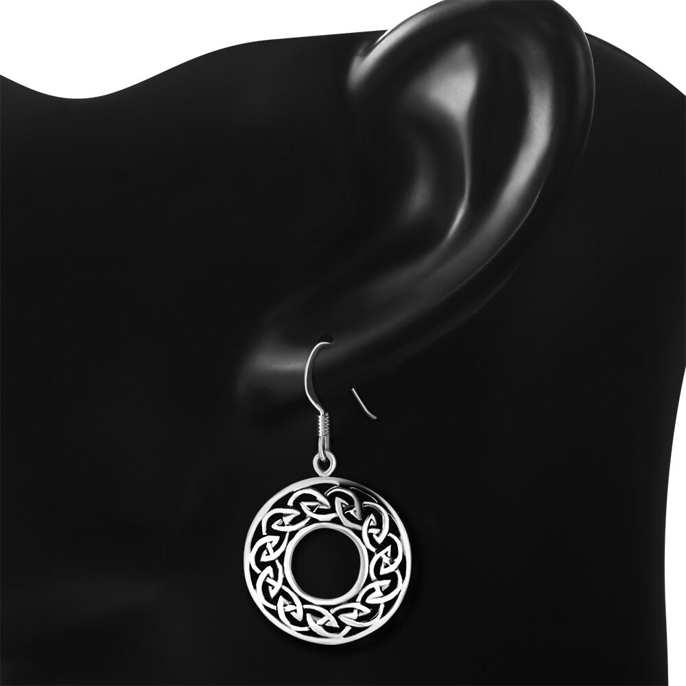 Celtic Knot Earrings - Open Circle Infinity Knot