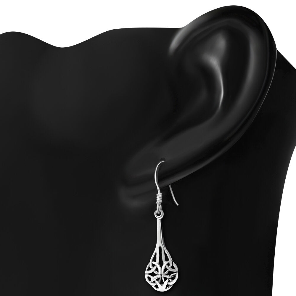 Celtic Knot Earrings - Four Seasons Knot in a Drop