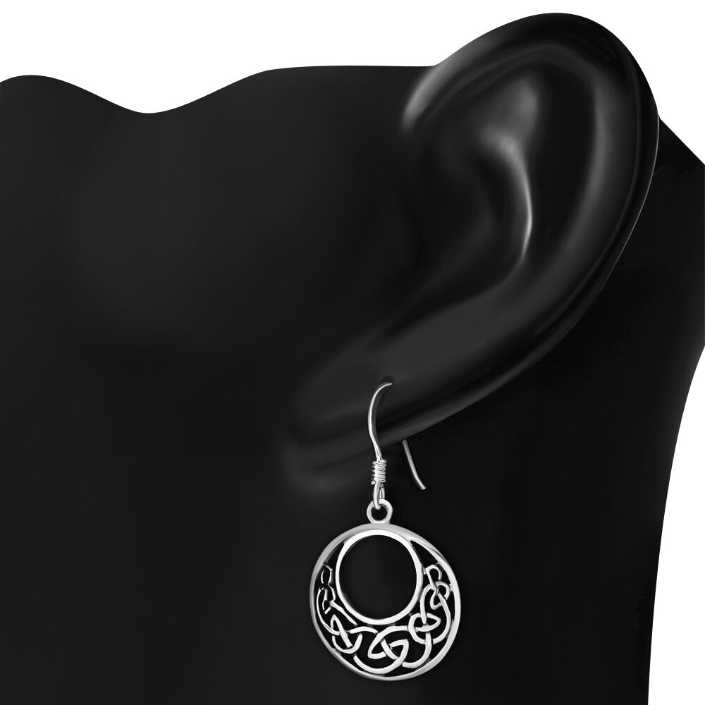 Celtic Knot Earrings - Half Moon Kells Knot
