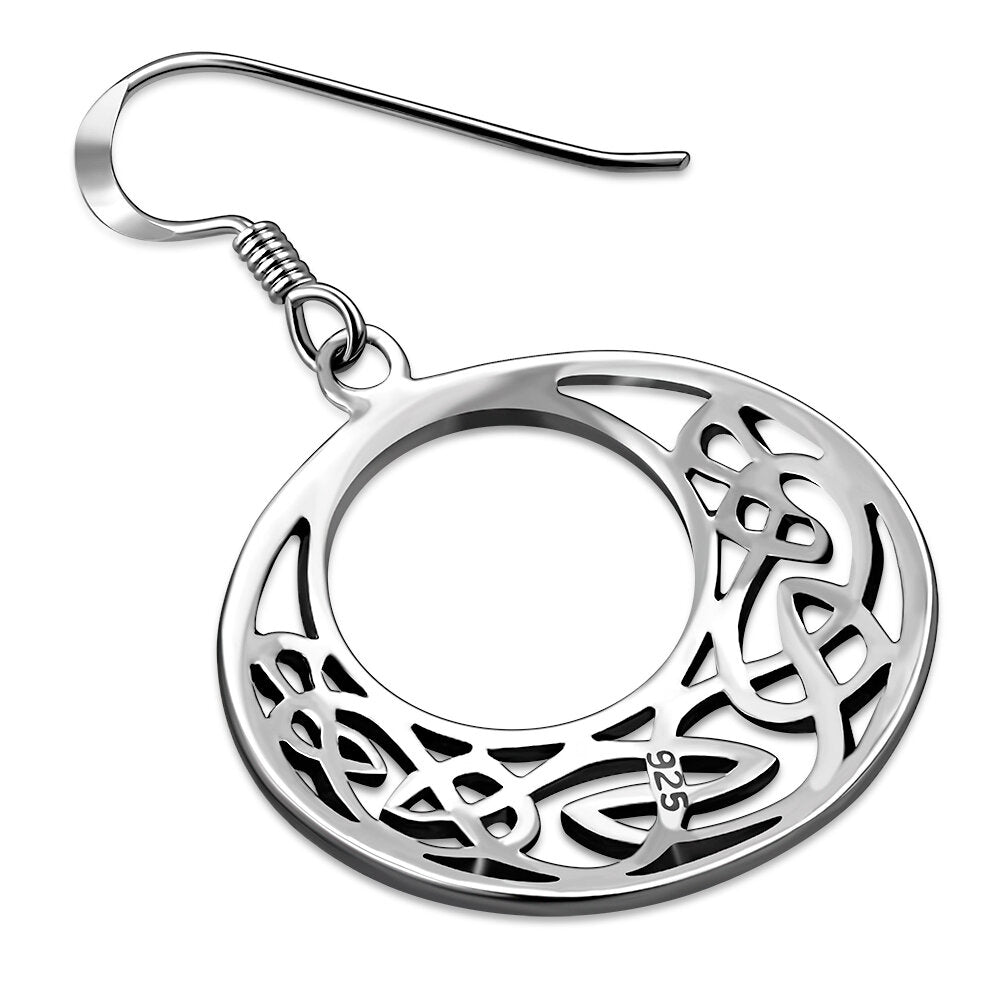 Celtic Knot Earrings - Half Moon Kells Knot