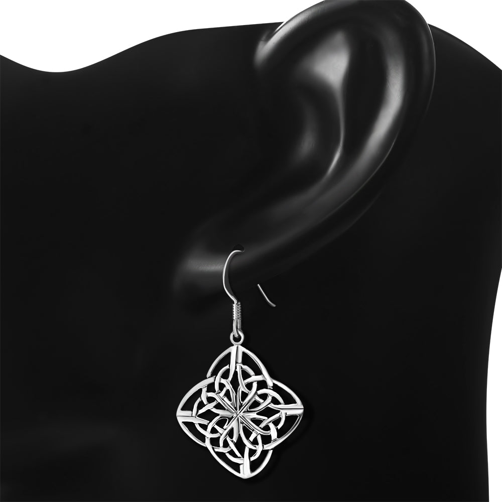 Celtic Knot Earrings- Large Four Seasons Knot