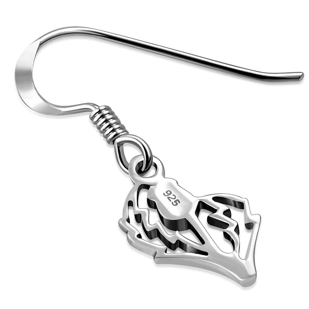 Scottish Thistle Earrings - Contemporary Cut (Small)