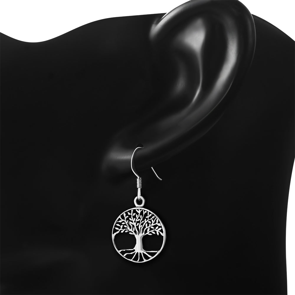 Tree of Life Earrings -Circled Blossom