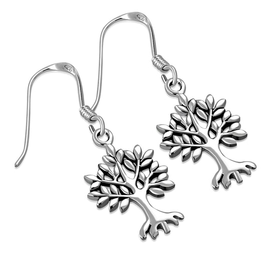Tree of Life Earrings - Evergreen with Roots