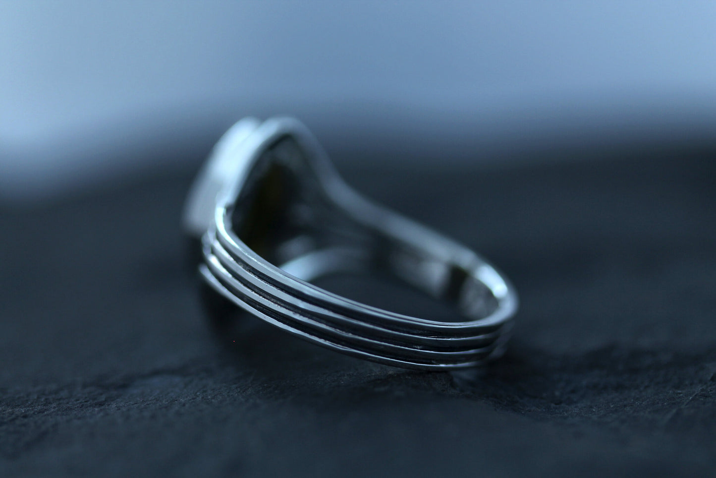 Scottish Marble Ring- Celtic Diamond with Marquee Centre