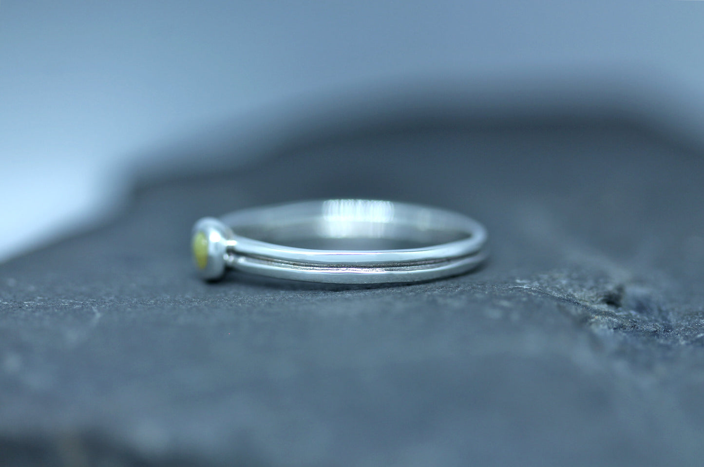 Scottish Marble Ring - Tiny Dot