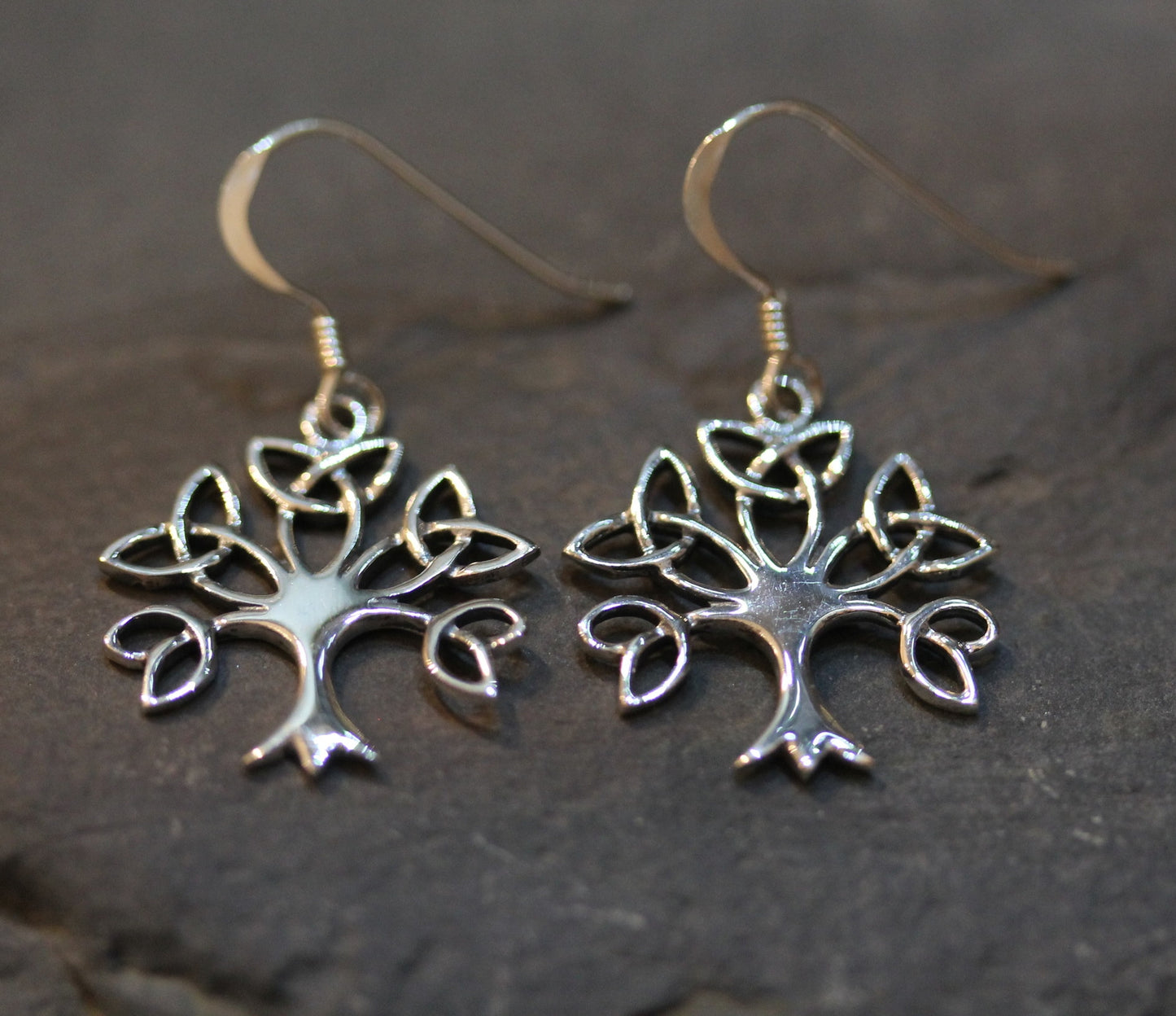 Tree of Life Earrings - Trinity Knot Leaf