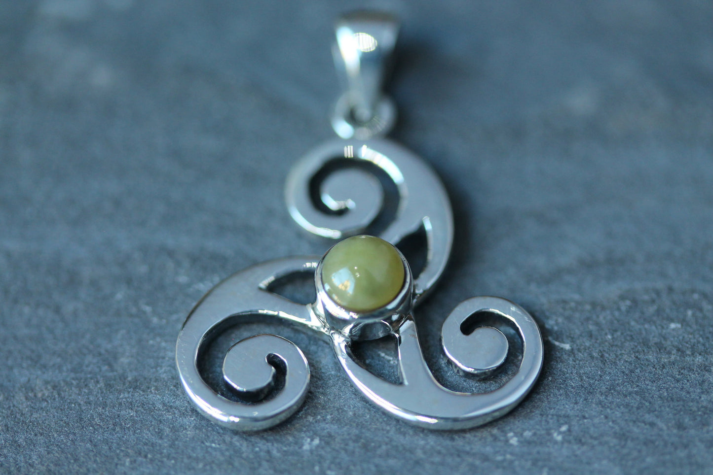 Scottish Marble Pendant- Medium Triskele with Windows