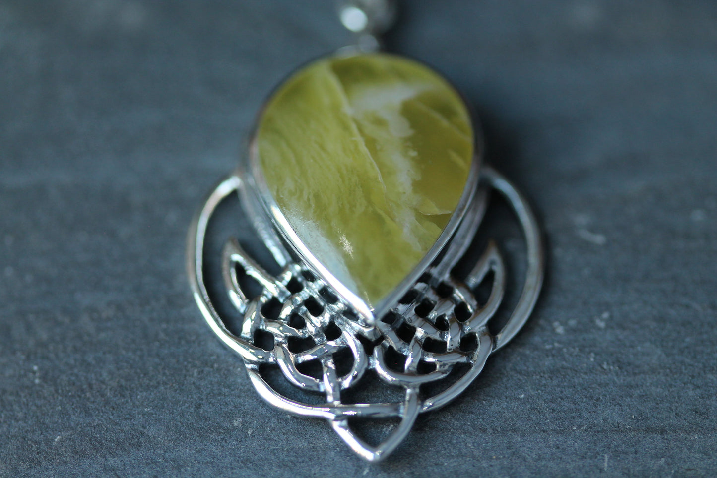 Scottish Marble Pendant - Celtic Pictish Knot