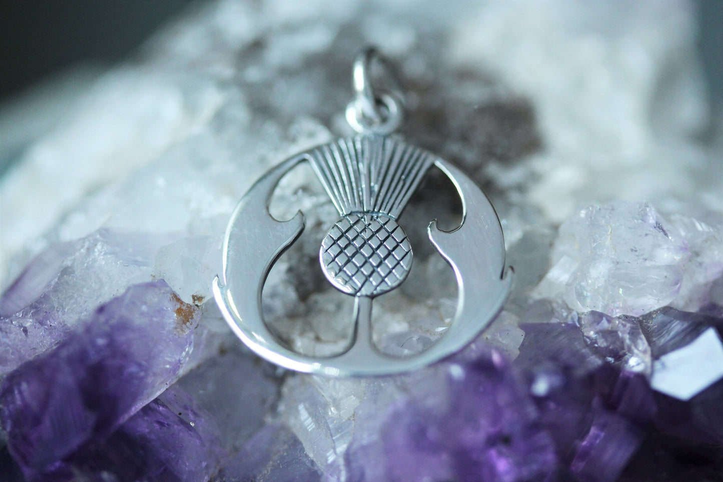 Scottish Thistle Pendant - Flower o' Scotland (Large)