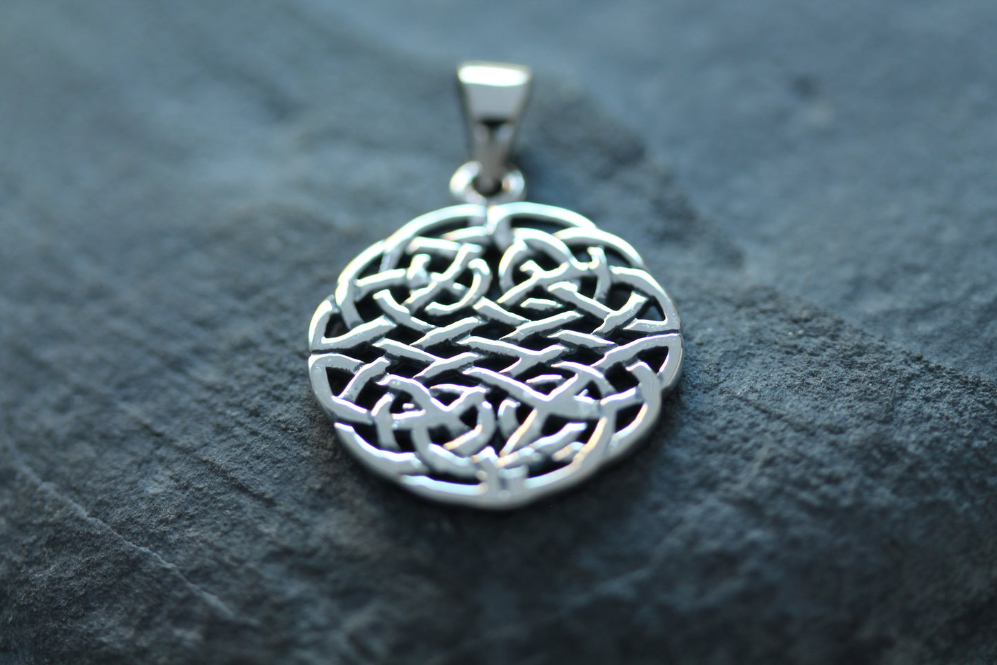 Celtic Knot Pendant - Densely Knotted Shield