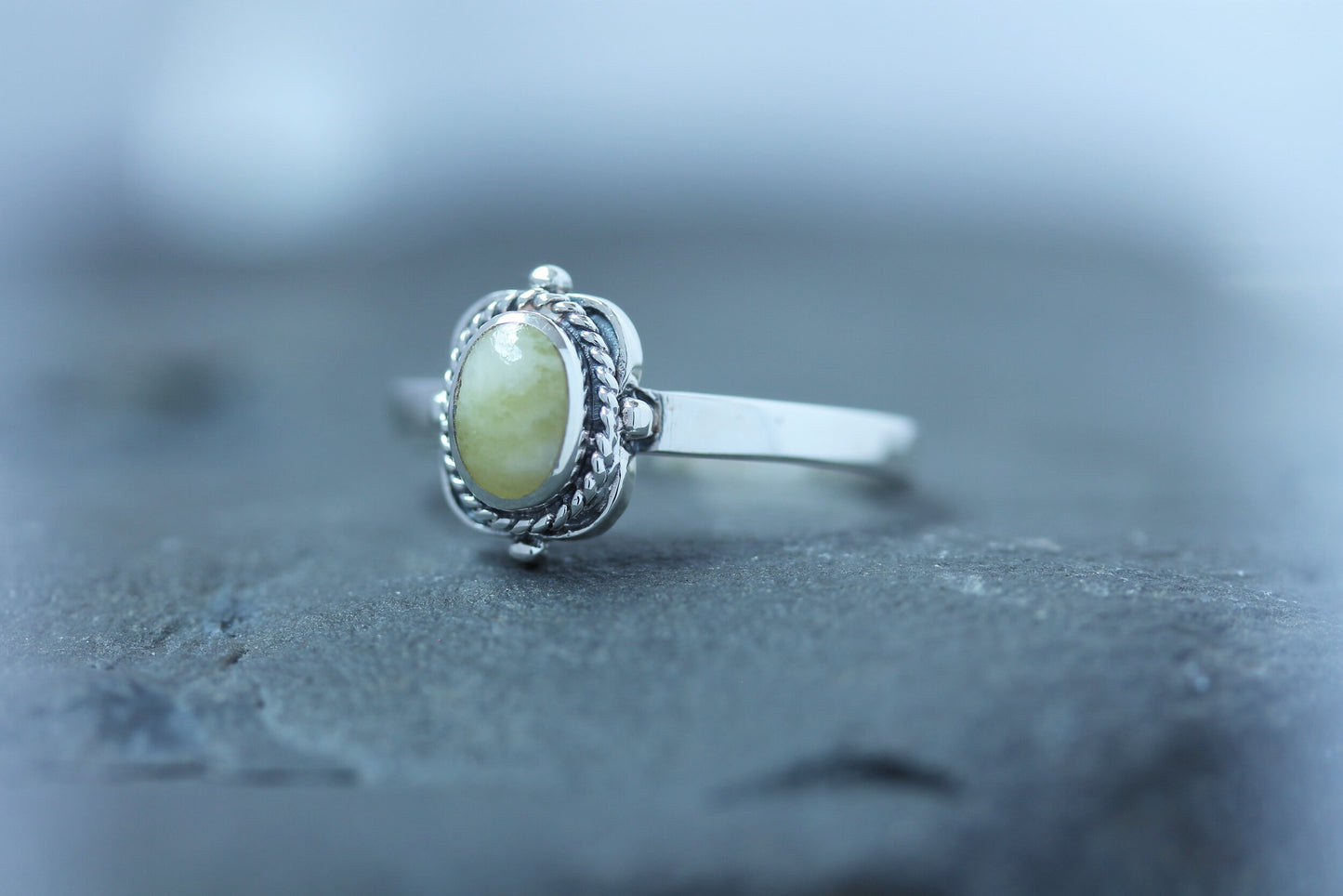 Scottish Marble Ring - Vintage Frame