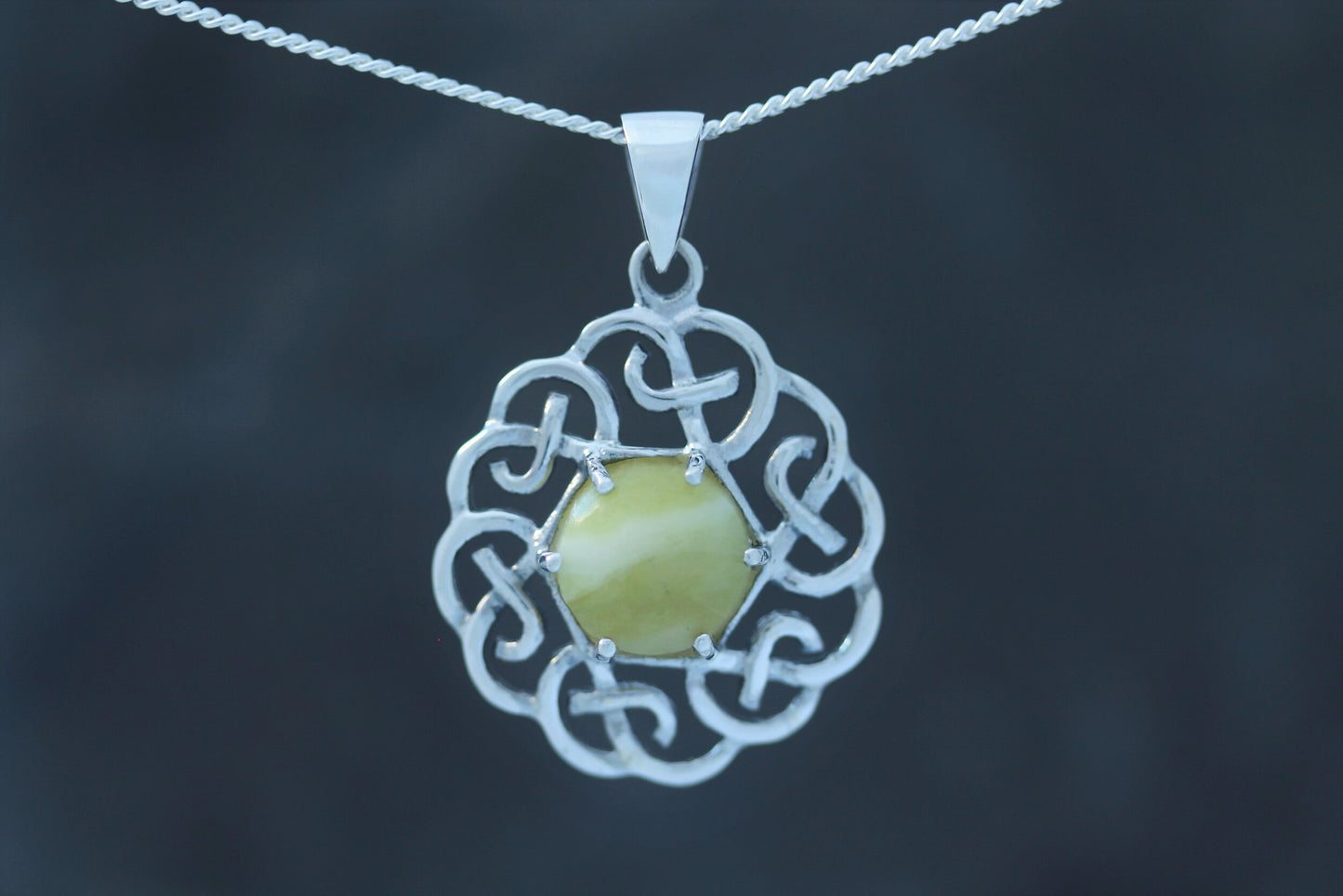 Scottish Marble Pendant - Six Knot