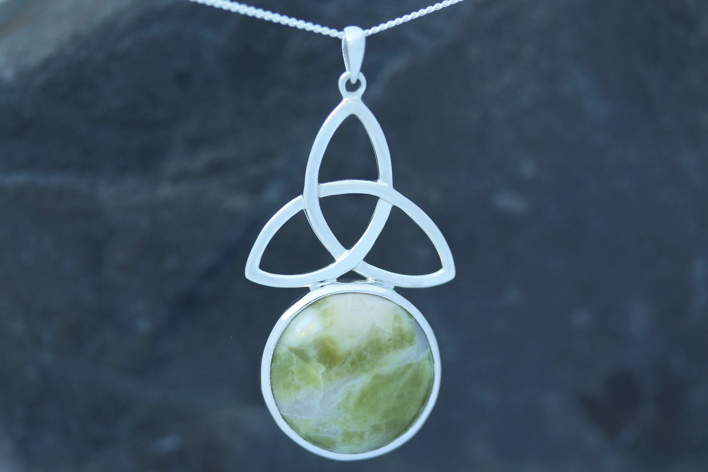 Scottish Marble Pendant - Large Triquetra