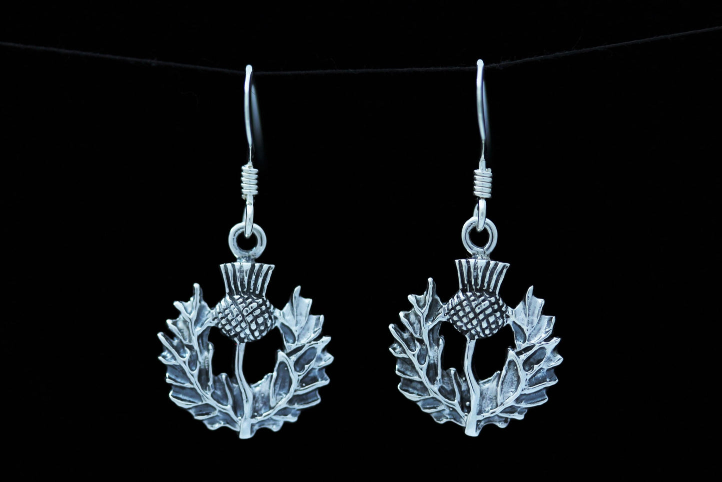 Scottish Thistle Earrings - Heraldic Thistle