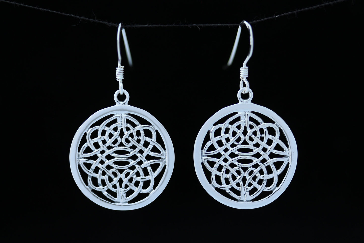 Celtic Knot Earrings - Round Shield Knot