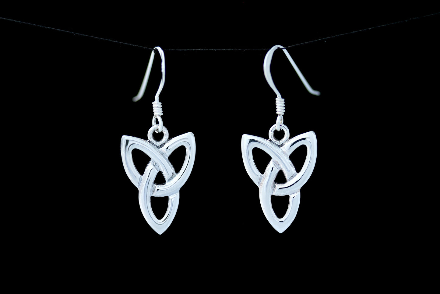 Triquetra Earrings - Downward Elongated Trinity