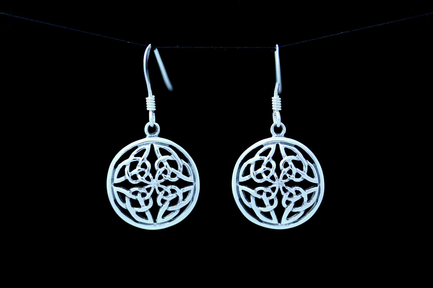 Celtic Knot Earrings - Round Quaternary Knot