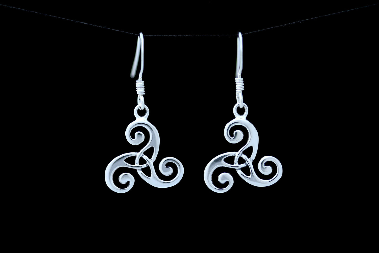 Triskele Earrings - Trinity Spiral