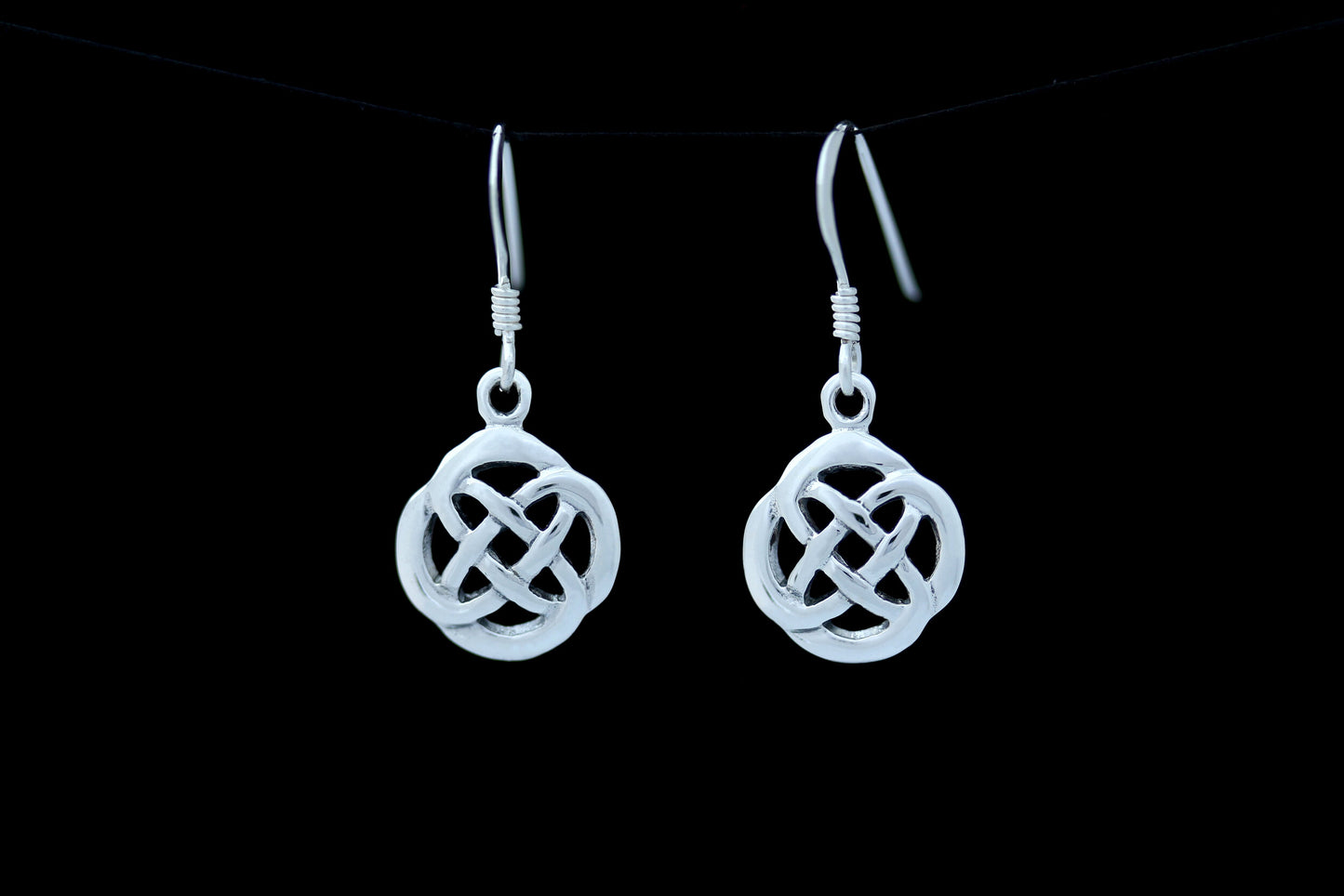 Celtic Knot Earrings - Large Quaternary Knot