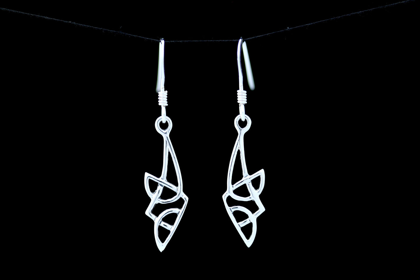Celtic Knot Earrings - Sleek Irregular Knot