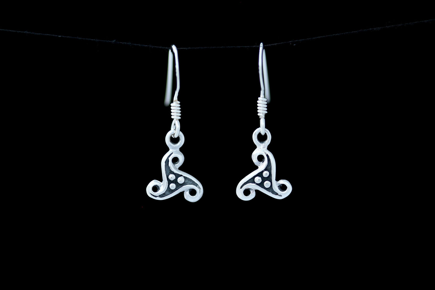Triskele Earrings - Triskelion Flower