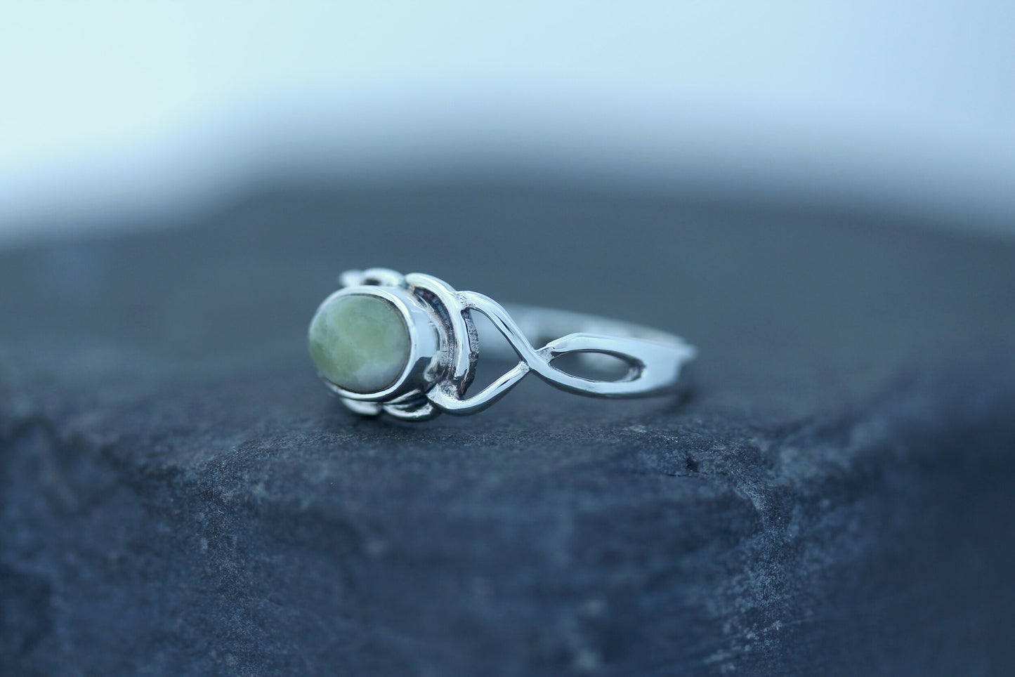 Scottish Marble Ring- Filled Loop