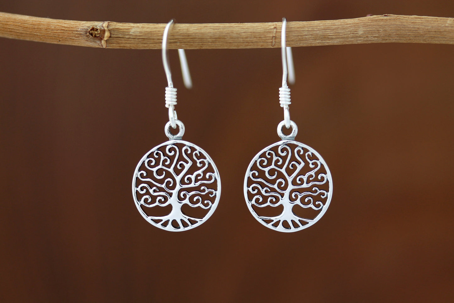 Tree of Life Earrings - Swirly Branches