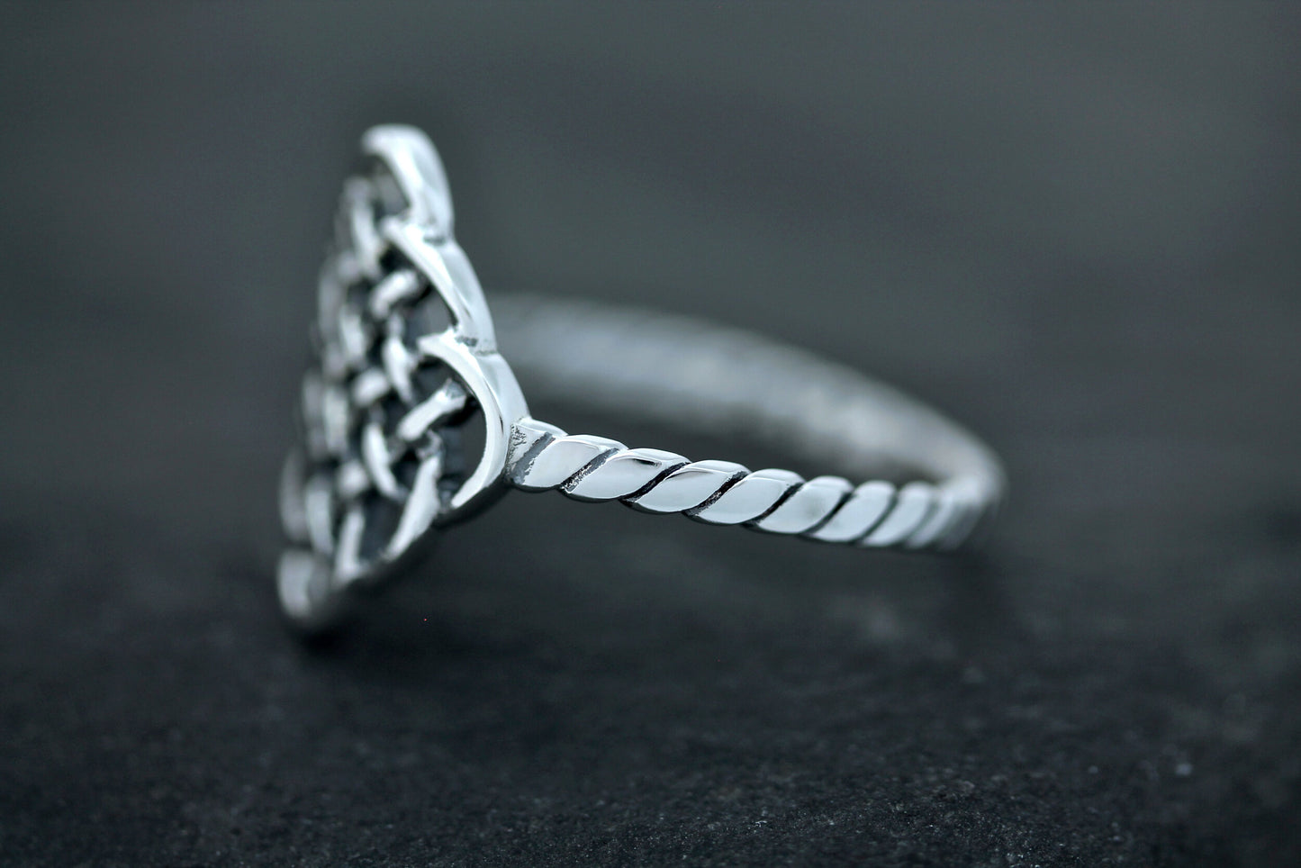 Celtic Knot Ring - Quadruple Solomon (Large)