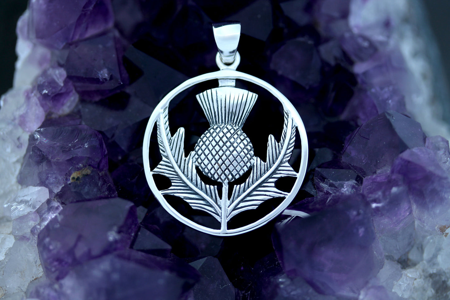 Scottish Thistle Pendant - Statement Emblem