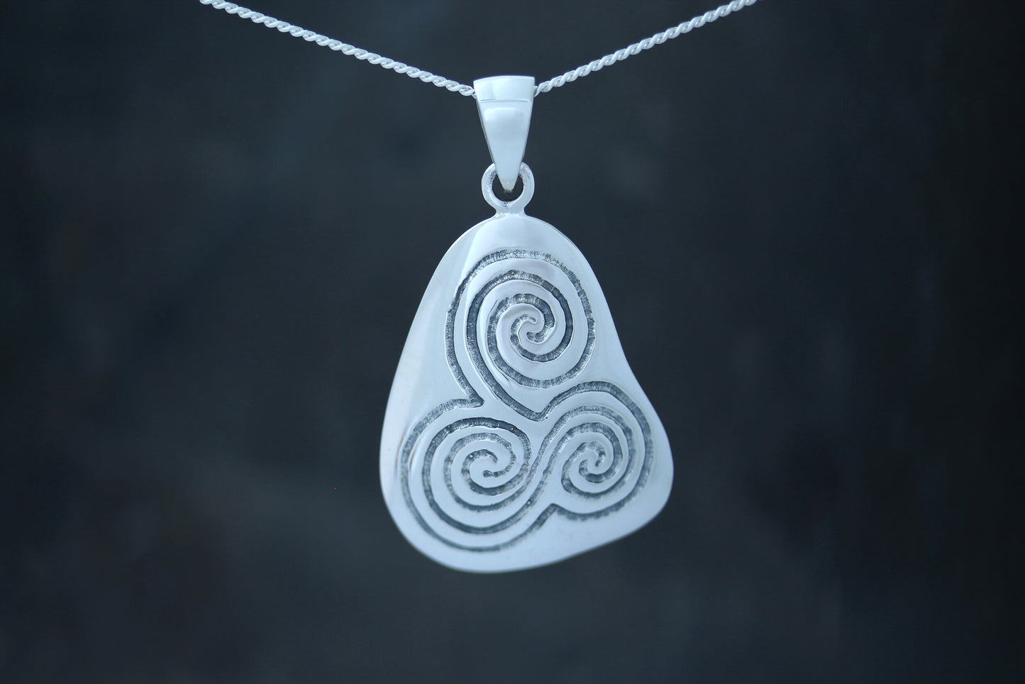 Triskele Pendant - Fossil