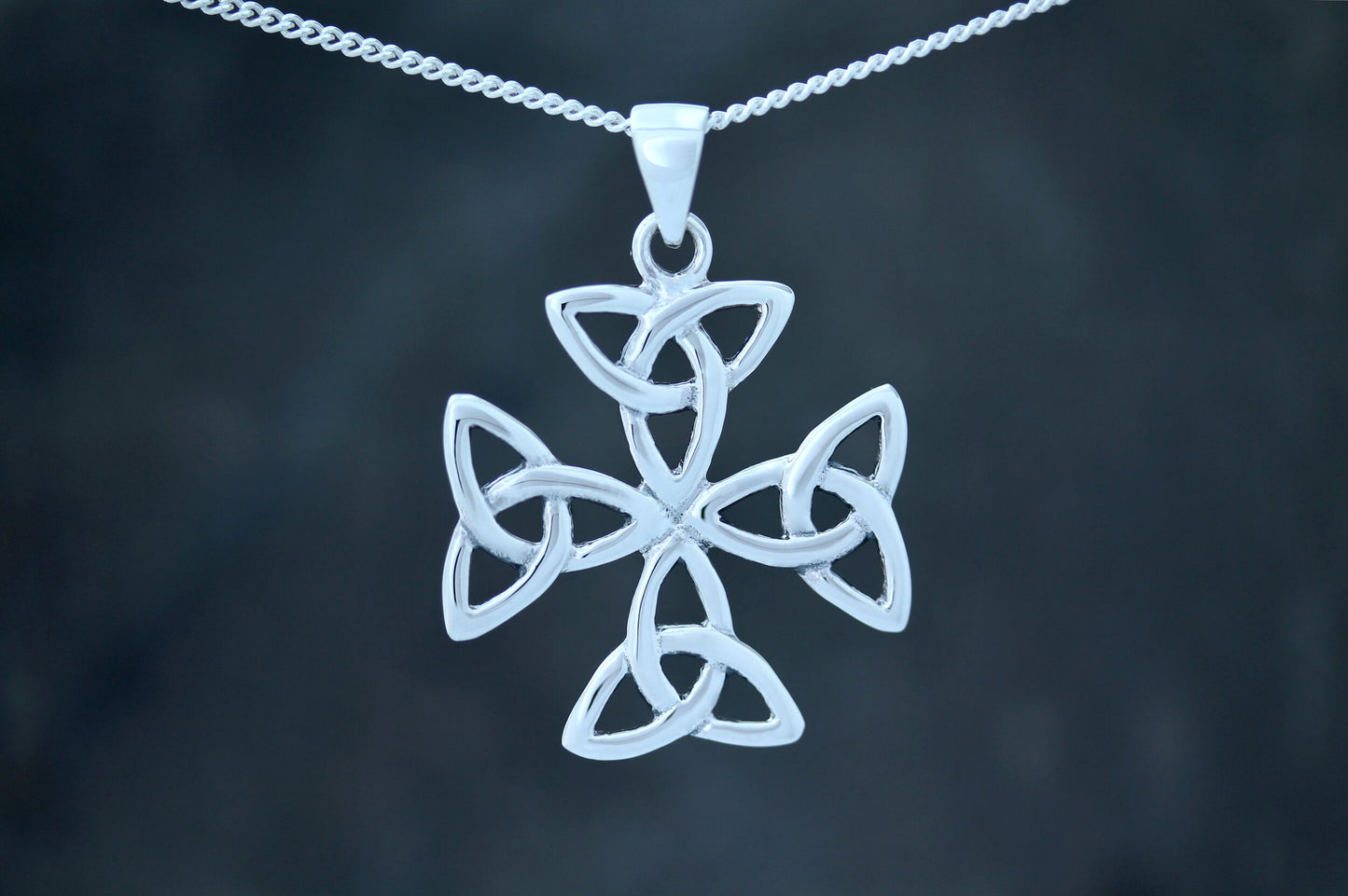 Celtic Cross Pendant - Celtic Wheel Cross