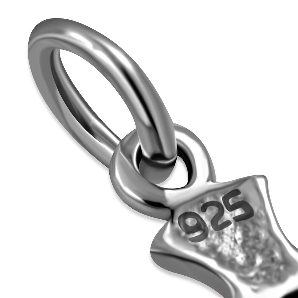 Scottish Thistle Pendant Polished Amethyst - Spiky Leaf (Small)