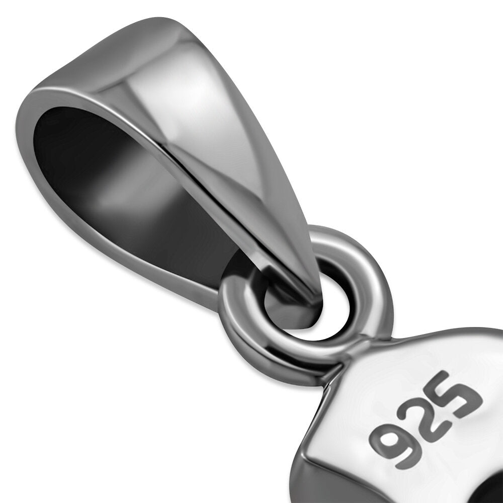 Scottish Thistle Pendant - Thorny Leaves with Cut Amethyst