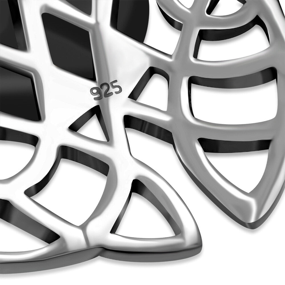 Celtic Stone Pendant - Dara Knot with Black Onyx