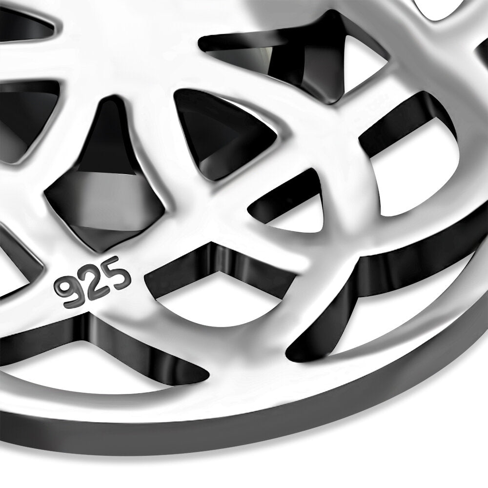 Celtic Stone Pendant - Flower Knot with Black Onyx