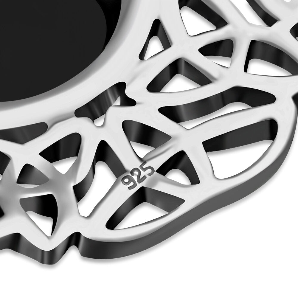 Celtic Stone Pendant - Trinity Frame with Black Onyx