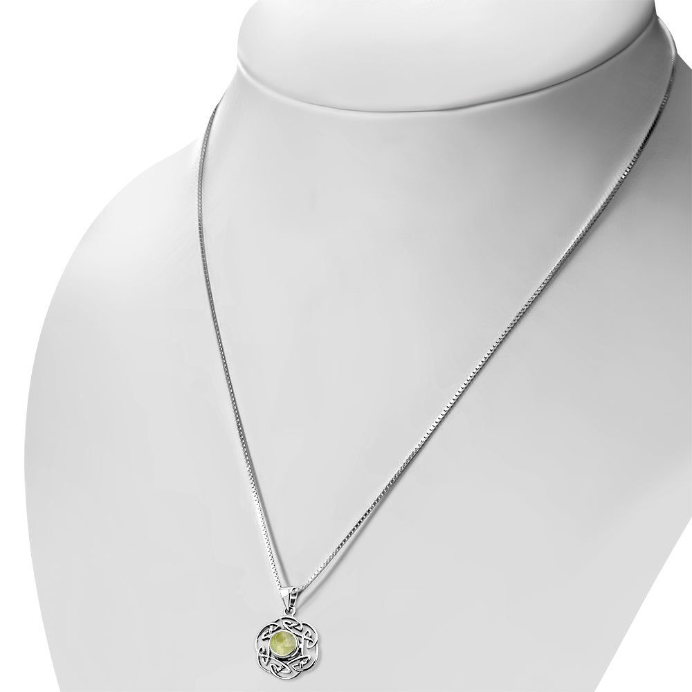 Scottish Marble Pendant - Pictish Knot Border