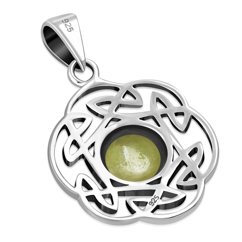 Scottish Marble Pendant - Pictish Knot Border