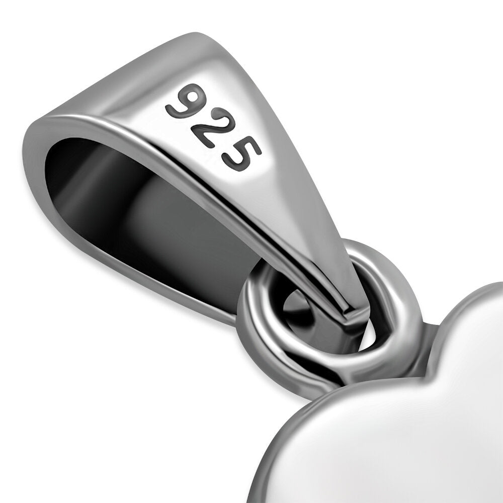 Contemporary Stone Pendant - Wee Heart with Mother of Pearl