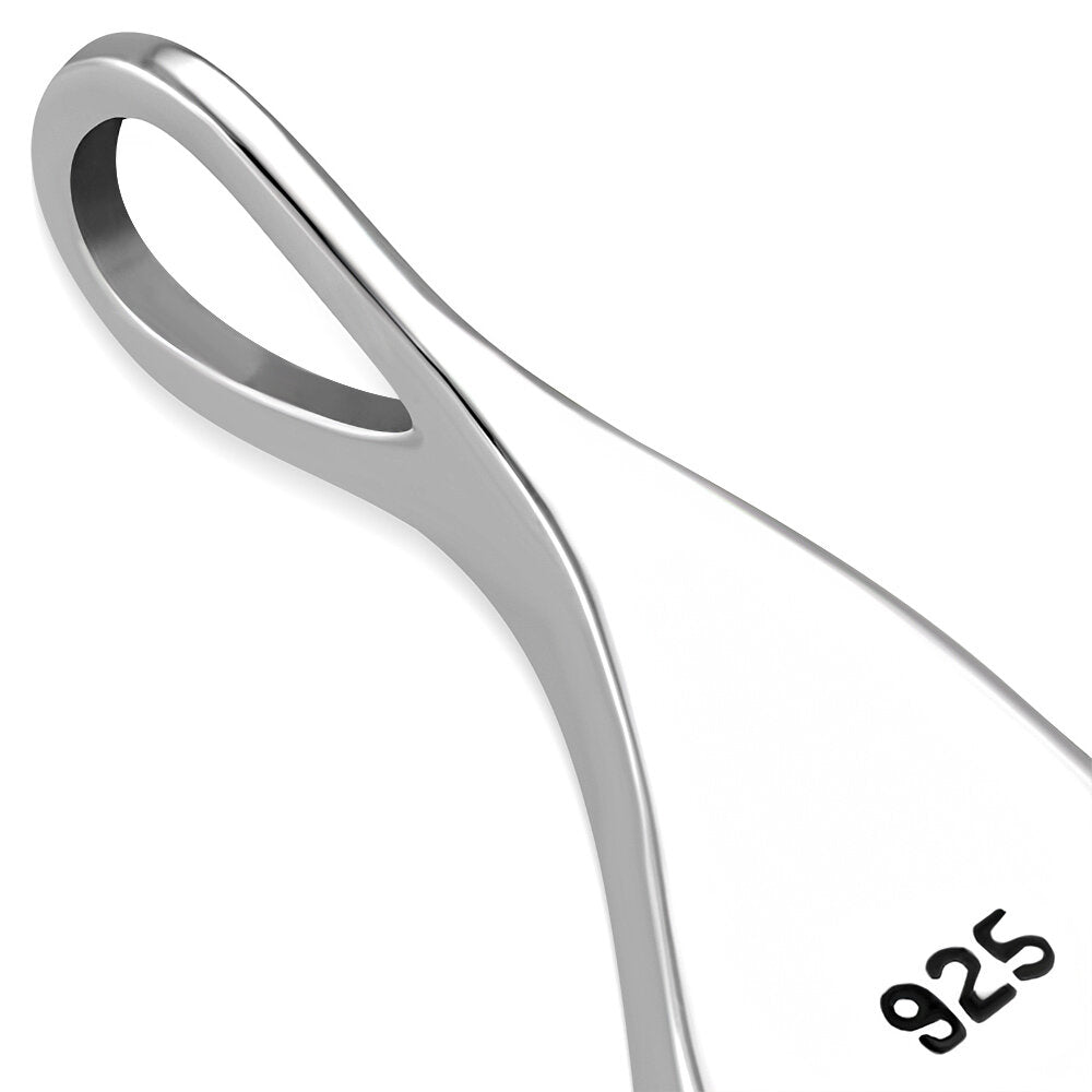 Contemporary Stone Pendant - Raindrop with Abalone Shell