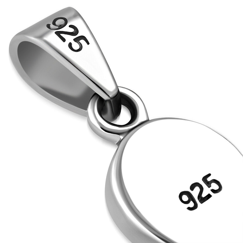 Contemporary Stone Pendant - Wee Drop with Mother of Pearl