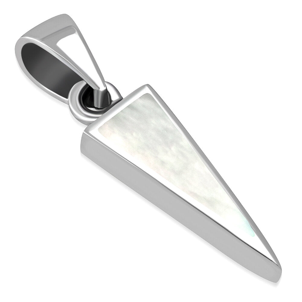 Contemporary Stone Pendant - Icicle with Mother of Pearl