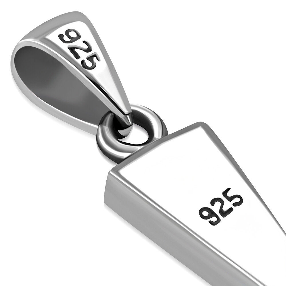 Contemporary Stone Pendant - Icicle with Black Onyx