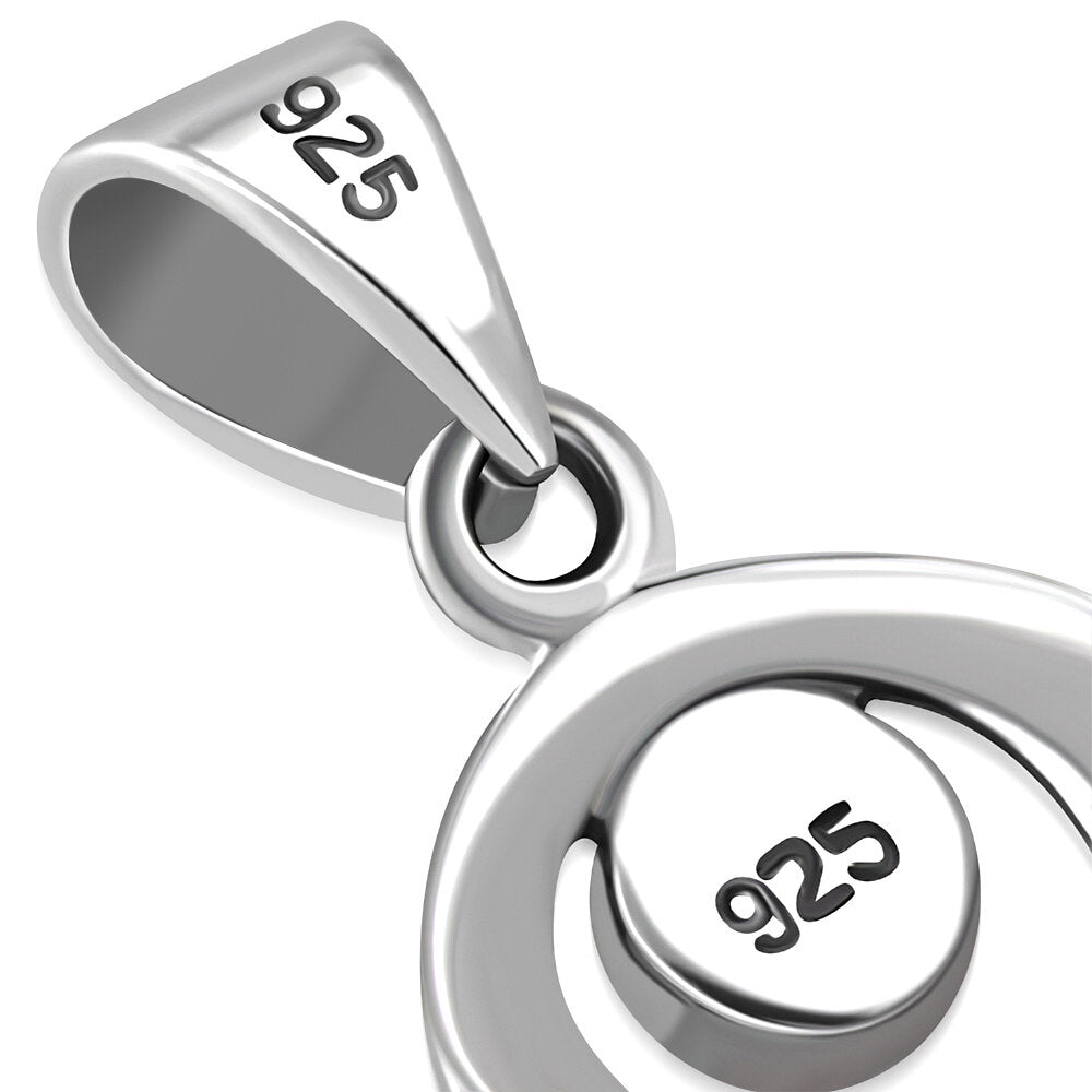 Contemporary Stone Pendant - Lunar Trace with Mother of Pearl