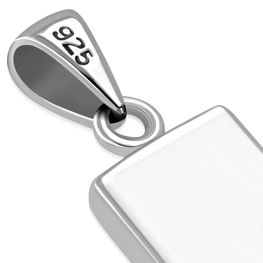 Contemporary Stone Pendant- Rectangle with Black Onyx