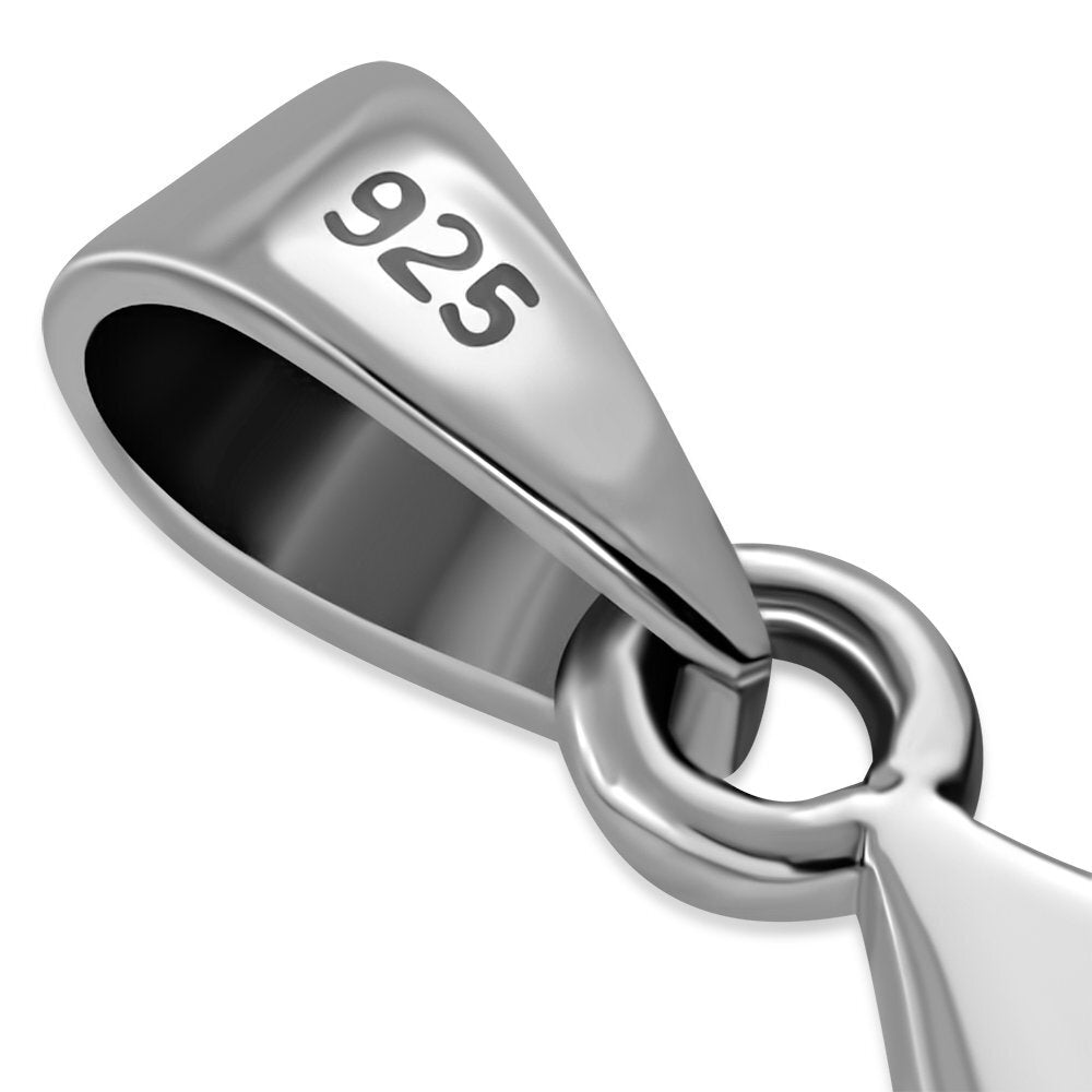 Contemporary Stone Pendant- Triangle with Mother of Pearl