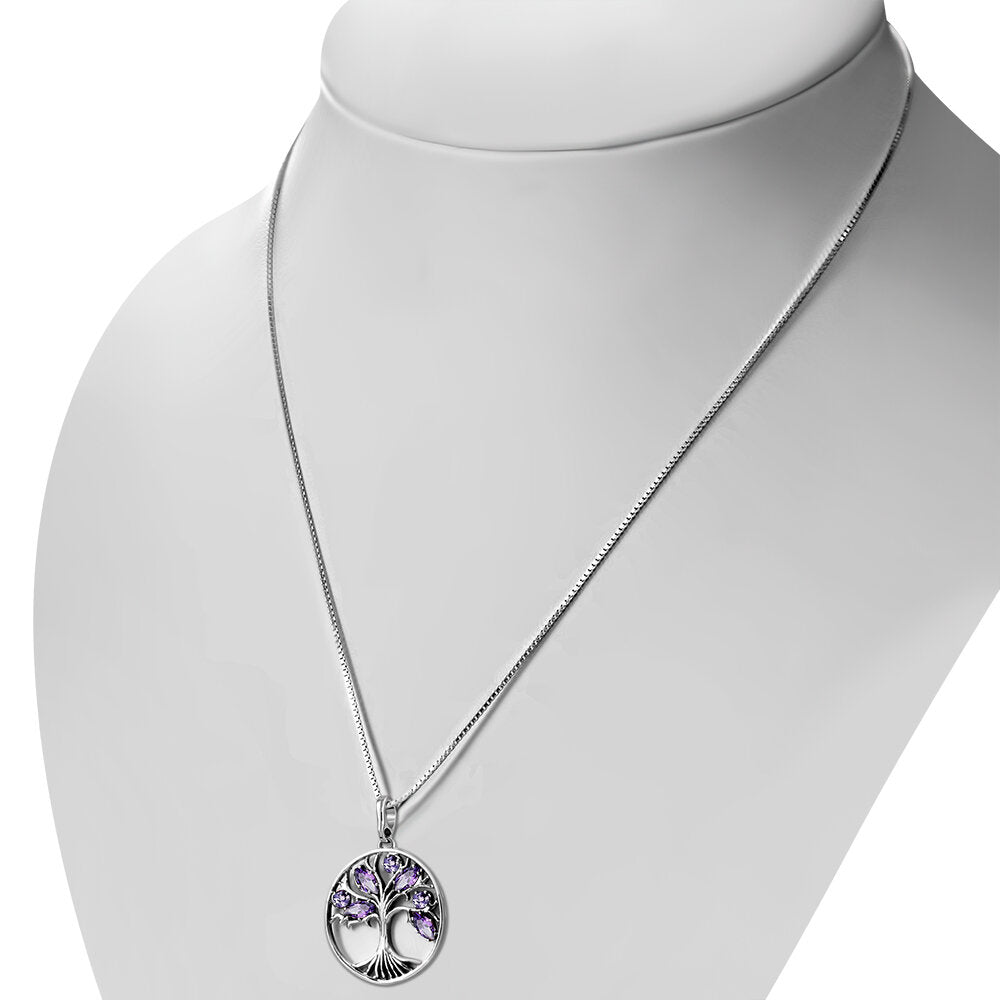 Tree of Life Pendant- Amethyst Fruity Tree